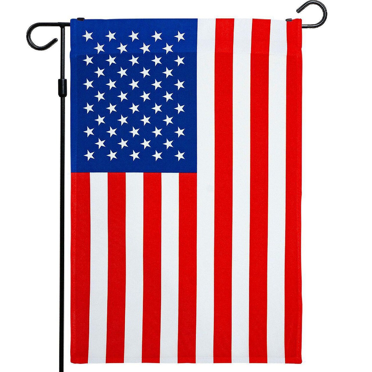 G128 American USA Flag Garden Flag, Rustic Holiday Seasonal Outdoor Flag 12" x 18